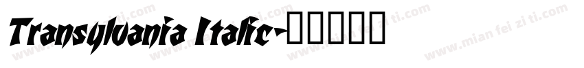 Transylvania Italic字体转换